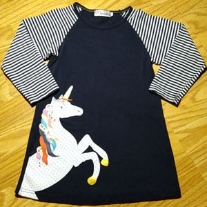 Jinxing (3T/4S) Navy Unicorn Dress